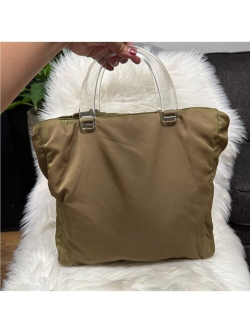 Authentic Prada Nylon Tote Hand Bag Vintage Y2K